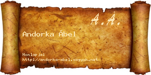 Andorka Ábel névjegykártya